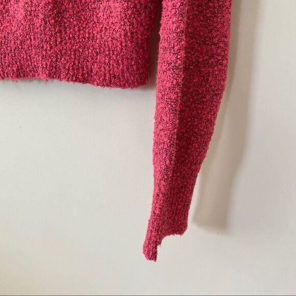Noisy May - Textured Crop Pink/Black Sweater - Picture 7 of 13